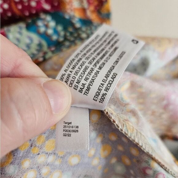 Kika Vargas X Target Multicolored Anemone Collared Babydoll Mini Dress - 1X - Picture 7 of 15